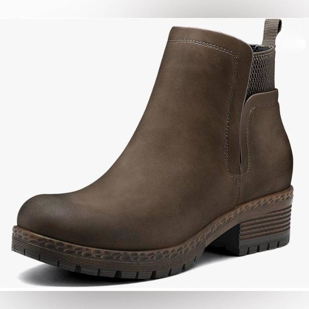 Elegant Brown Ankle Booties Size 8